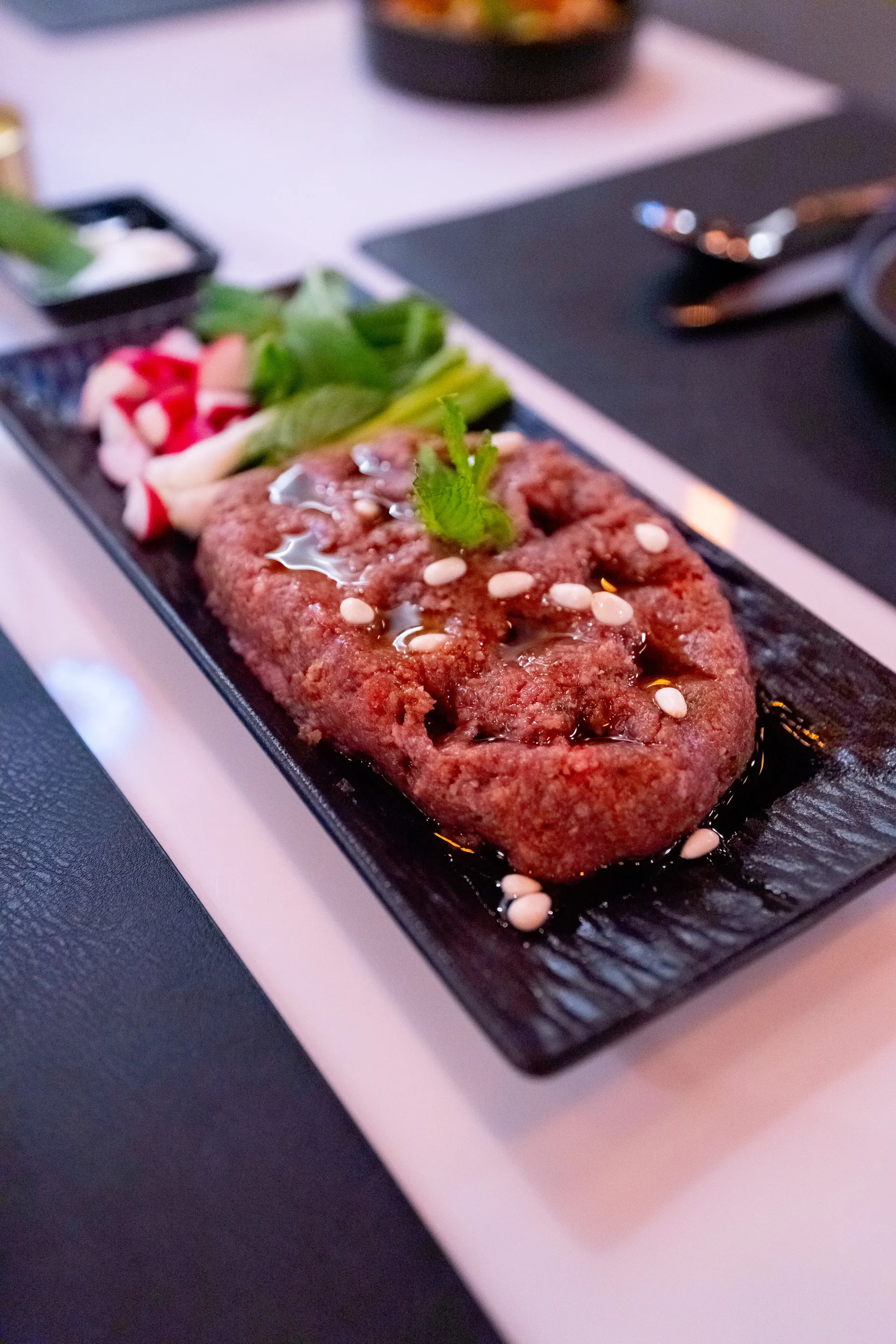 100% halal Levantine mezze spread at DUNYA in Downtown San Diego
